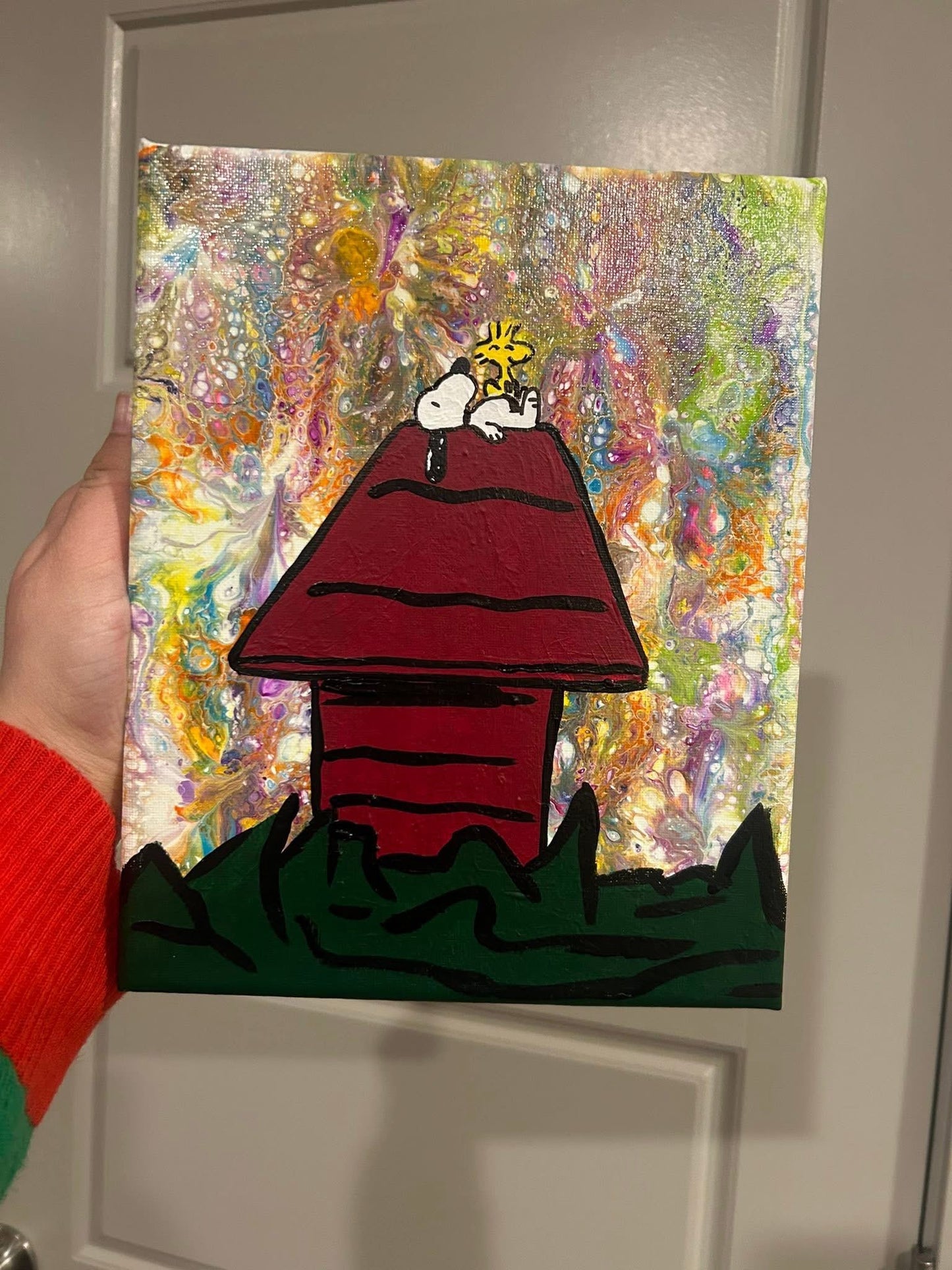 Snoopy and Woodstock painting